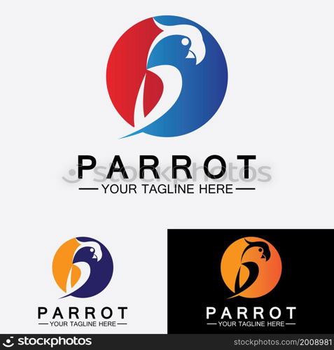 Parrot Logo Design Vector Template