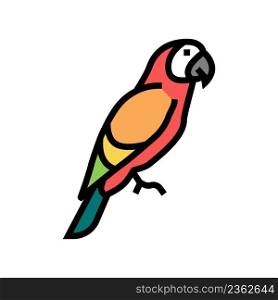 parrot tropical bird color icon vector. parrot tropical bird sign. isolated symbol illustration. parrot tropical bird color icon vector illustration