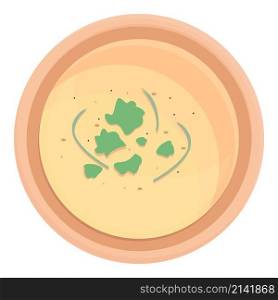 Parsley cream soup icon cartoon vector. Hot dish. Vegetable plate. Parsley cream soup icon cartoon vector. Hot dish
