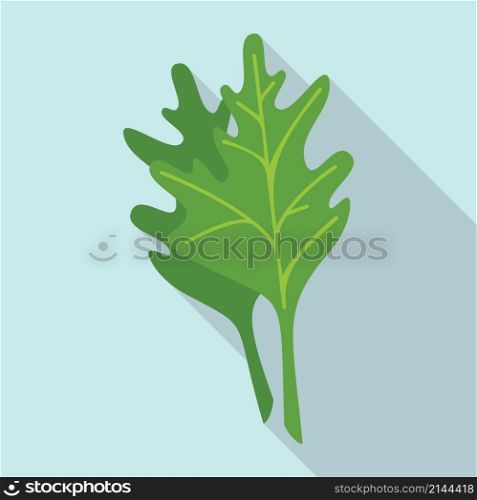 Parsley food icon flat vector. Herb leaf. Slice salad. Parsley food icon flat vector. Herb leaf