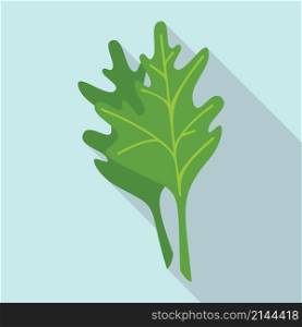Parsley food icon flat vector. Herb leaf. Slice salad. Parsley food icon flat vector. Herb leaf