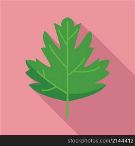 Parsley garnish icon flat vector. Herb plant. Leaf bite. Parsley garnish icon flat vector. Herb plant