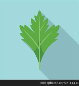 Parsley herb icon flat vector. Leaf plant. Garnish dill. Parsley herb icon flat vector. Leaf plant