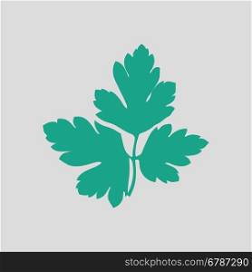 Parsley icon. Gray background with green. Vector illustration.