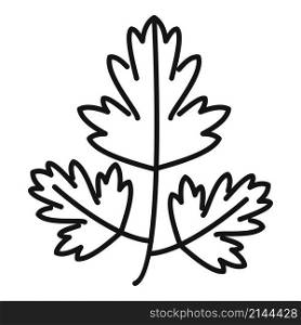 Parsley icon outline vector. Leaf herb. Garnish plant. Parsley icon outline vector. Leaf herb