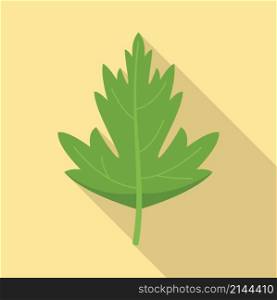 Parsley leaf icon flat vector. Herb plant. Garnish dill. Parsley leaf icon flat vector. Herb plant
