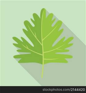 Parsley leaves icon flat vector. Leaf herb. Food salad. Parsley leaves icon flat vector. Leaf herb