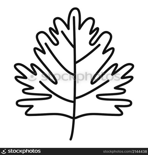 Parsley leaves icon outline vector. Leaf herb. Food salad. Parsley leaves icon outline vector. Leaf herb