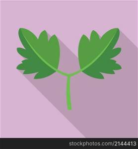 Parsley plant icon flat vector. Leaf herb. Salad food. Parsley plant icon flat vector. Leaf herb