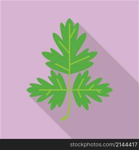 Parsley salad icon flat vector. Leaf herb. Basil plant. Parsley salad icon flat vector. Leaf herb
