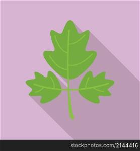 Parsley thyme icon flat vector. Leaf herb. Dill plant. Parsley thyme icon flat vector. Leaf herb