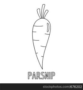 Parsnip icon. Outline illustration of parsnip vector icon for web. Parsnip icon, outline style.