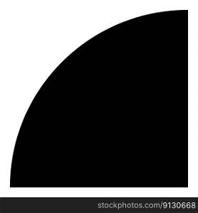 Part circle 1/4 4 four icon black color vector illustration image flat style simple. Part circle 1/4 4 four icon black color vector illustration image flat style