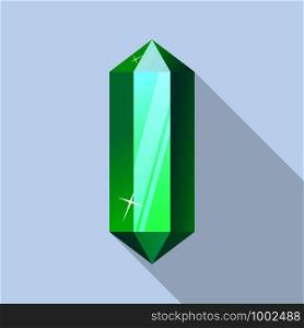 Part of emerald icon. Flat illustration of part of emerald vector icon for web design. Part of emerald icon, flat style