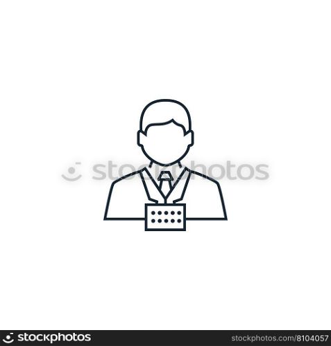 Participant creative icon from business people Vector Image