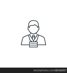 Participant creative icon from business people Vector Image