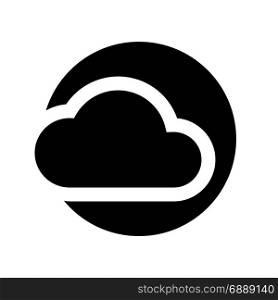 partly cloudy, icon on isolated background