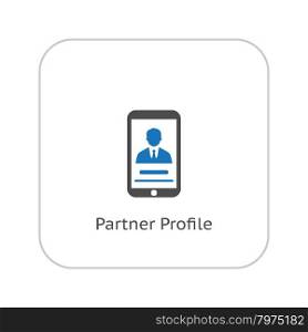 Partner Profile Icon. Business Concept. Flat Design. Isolated Illustration.. Partner Profile Icon. Business Concept. Flat Design.