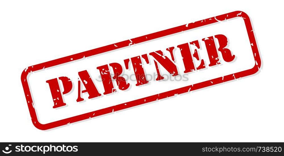 Partner red rubber stamp vector isolated