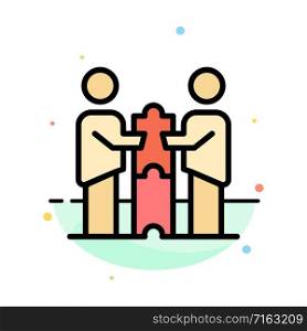 Partners Collaboration, Business, Cooperation, Partners, Partnership Abstract Flat Color Icon Template
