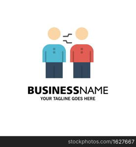 Partnership, Agreement, Business, Cooperation, Deal, Handshake, Partners Business Logo Template. Flat Color