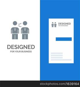 Partnership, Agreement, Business, Cooperation, Deal, Handshake, Partners Grey Logo Design and Business Card Template