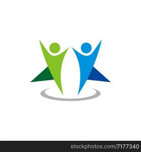 Partnership, Friendship, Relationship Human Shape Logo Template Illustration Design. Vector EPS 10.