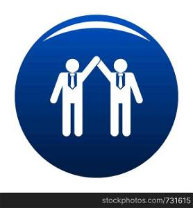 Partnership icon. Simple illustration of partnership vector icon for any design blue. Partnership icon vector blue