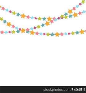 Party Background with Star Confetti Vector Illustration. EPS10. Party Background with Star Confetti Vector Illustration