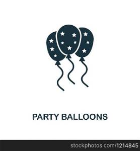Party Balloons creative icon. Simple element illustration. Party Balloons concept symbol design from party icon collection. Can be used for mobile and web design, apps, software, print.. Party Balloons creative icon. Simple element illustration. Party Balloons concept symbol design from party icon collection. Perfect for web design, apps, software, print.