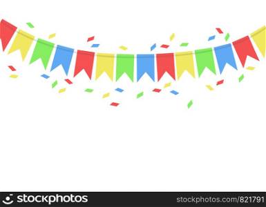 party banner icon over white