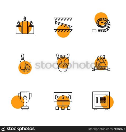 party , birthday , celebrations , anniversary , icon, vector, design, flat, collection, style, creative, icons , cake , bounty , ballons, bowling , gift , money ,