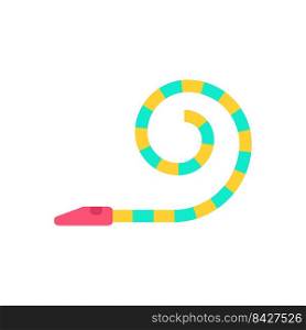Party Blower Vector. Trumpets for birthday parties