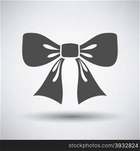 Party bow icon on gray background with round shadow. Vector illustration.