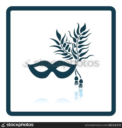 Party carnival mask icon. Shadow reflection design. Vector illustration.