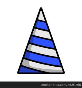 Party Cone Hat Icon. Editable Bold Outline With Color Fill Design. Vector Illustration.