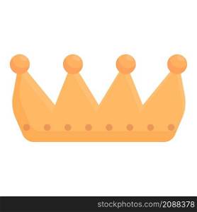 Party crown icon cartoon vector. Gold princess. Baby birthday. Party crown icon cartoon vector. Gold princess