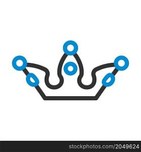 Party Crown Icon. Editable Bold Outline With Color Fill Design. Vector Illustration.