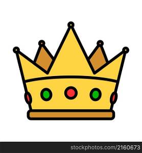 Party Crown Icon. Editable Bold Outline With Color Fill Design. Vector Illustration.