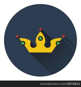 Party crown icon. Flat design. Vector illustration.