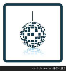 Party disco sphere icon. Shadow reflection design. Vector illustration.