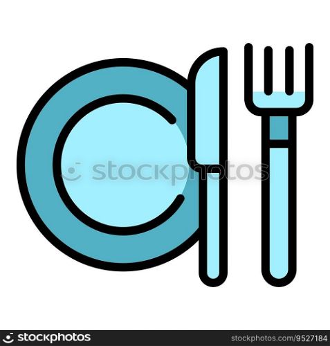 Party dishes icon outline vector. Wedding event. Manager ceremony color flat. Party dishes icon vector flat
