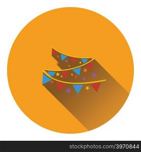Party garland icon. Flat design. Vector illustration.