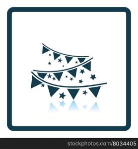 Party garland icon. Shadow reflection design. Vector illustration.
