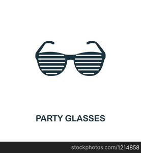 Party Glasses creative icon. Simple element illustration. Party Glasses concept symbol design from party icon collection. Can be used for mobile and web design, apps, software, print.. Party Glasses creative icon. Simple element illustration. Party Glasses concept symbol design from party icon collection. Perfect for web design, apps, software, print.