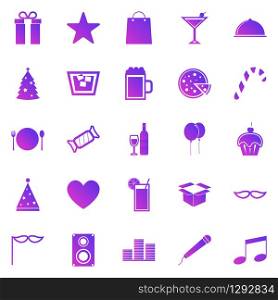 Party gradient icons on white background, stock vector