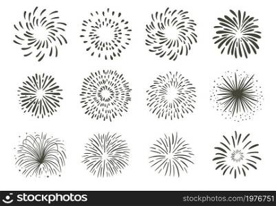 Party icon collection with firework.Vector illustration for icon,sticker,web design