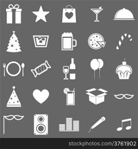 Party icons on gray background, stock vector