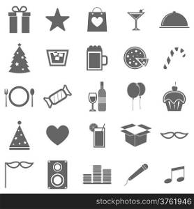 Party icons on white background, stock vector