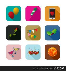 Party icons set for the apps
